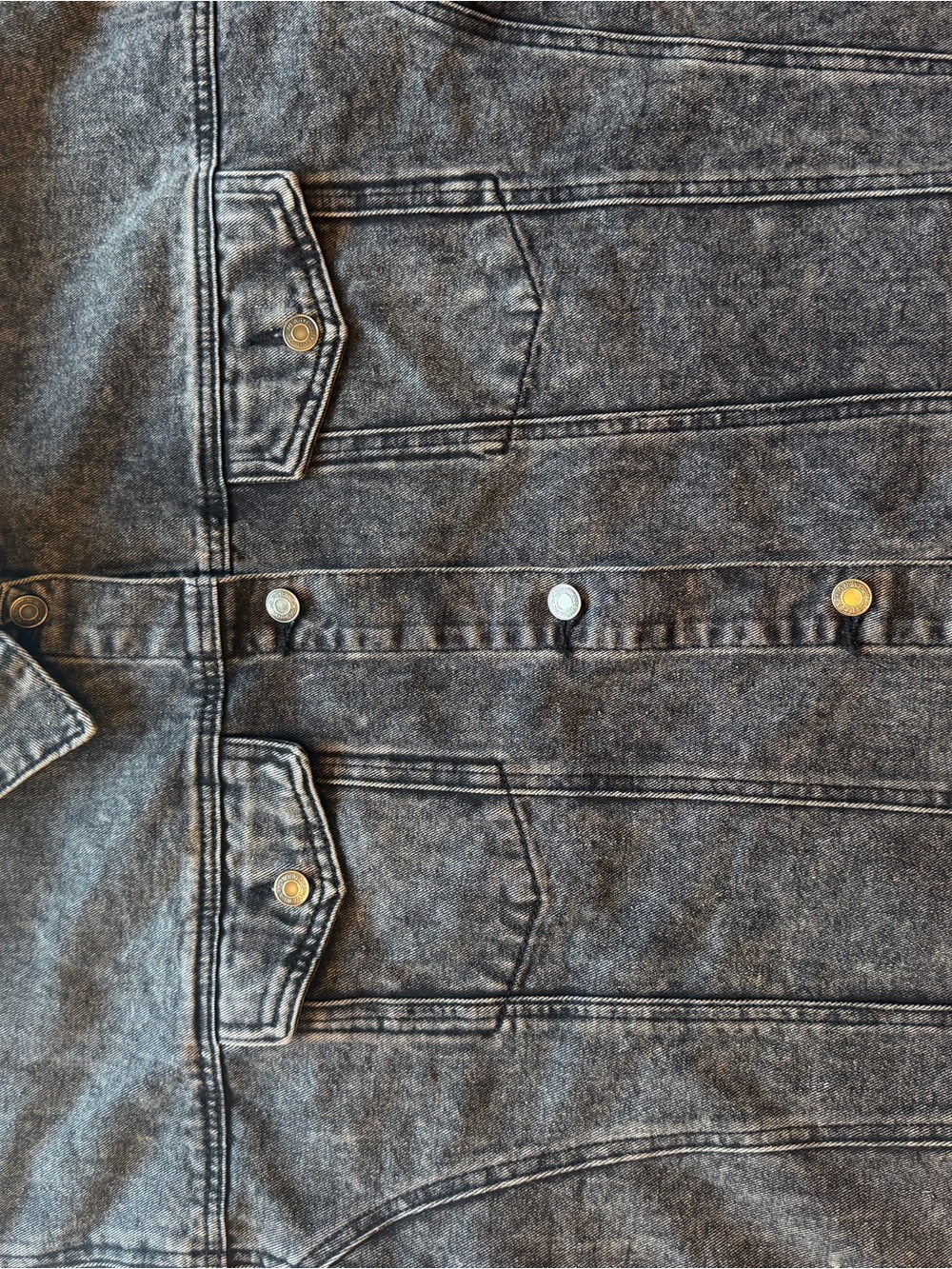 Savanna Jane Gray Denim Jean Jacket with Snap Buttons